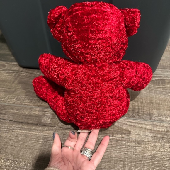 Dan Dee Collectors Choice Red Heart Teddy Bear with Gold Bow - Picture 3 of 5